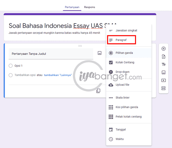 Detail Contoh Soal Google Form Nomer 35