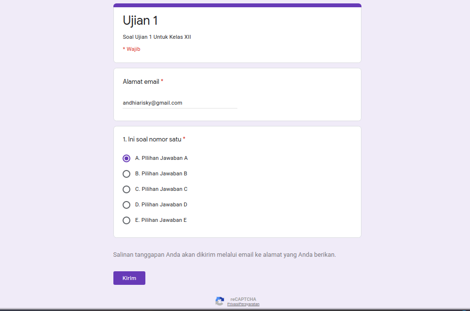 Detail Contoh Soal Google Form Nomer 9