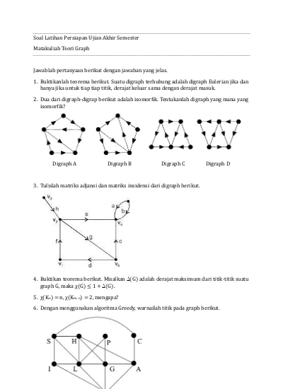 Detail Contoh Soal Graf Nomer 4