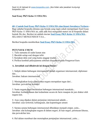 Contoh Soal Ham - KibrisPDR