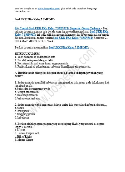 Detail Contoh Soal Ham Nomer 15