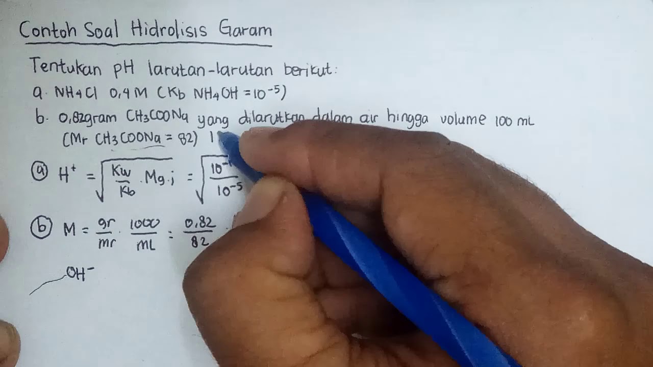 Detail Contoh Soal Hidrolisis Nomer 3