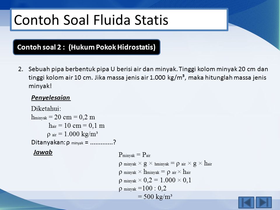 Detail Contoh Soal Hidrostatis Nomer 9