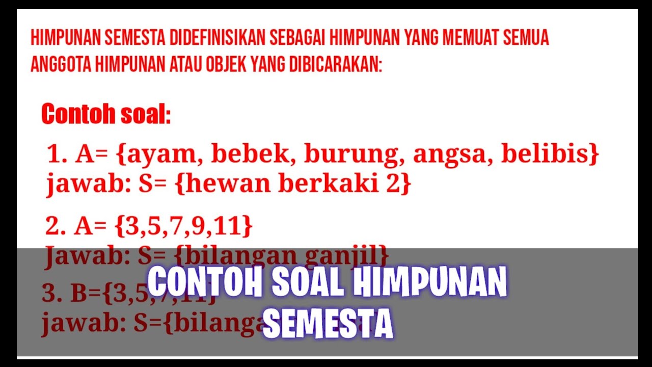 Detail Contoh Soal Himpunan Kosong Nomer 5