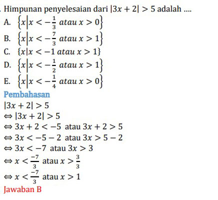 Detail Contoh Soal Himpunan Penyelesaian Nomer 24