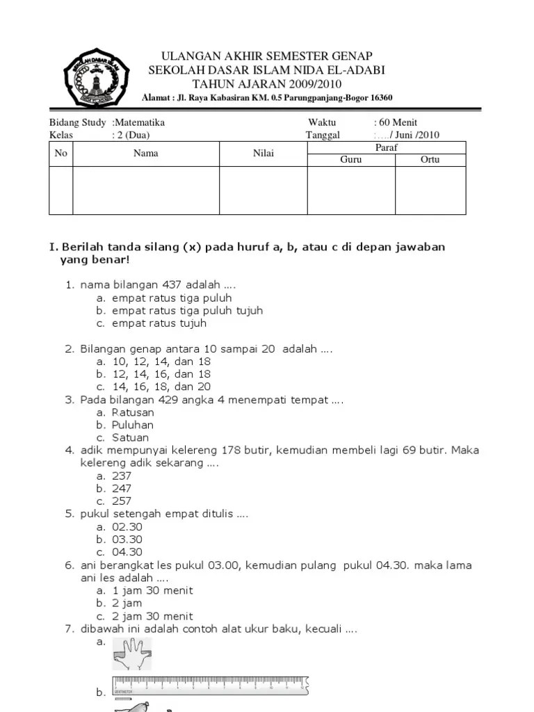 Detail Contoh Soal Hots Sd Kelas 2 Nomer 53