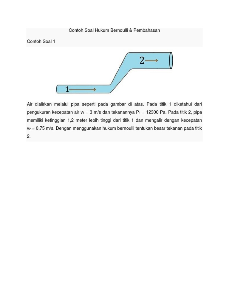 Detail Contoh Soal Hukum Bernoulli Nomer 27