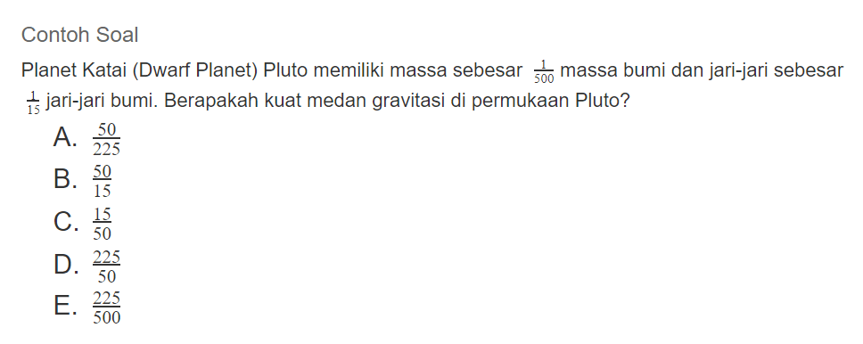 Detail Contoh Soal Hukum Gravitasi Newton Nomer 33