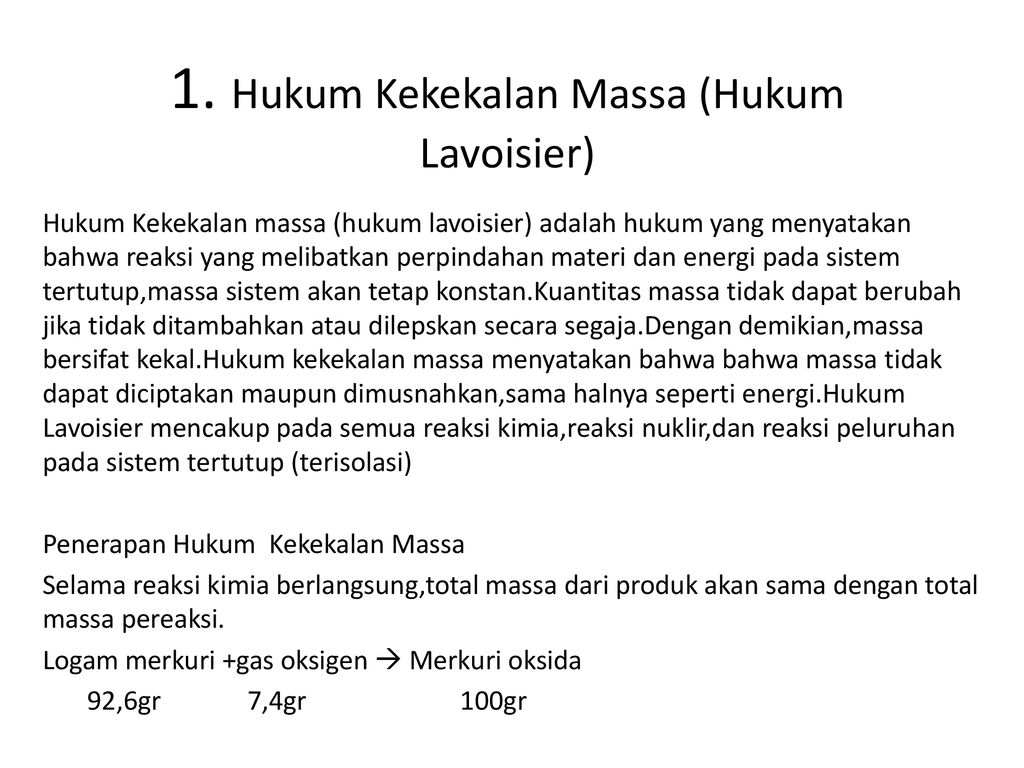 Detail Contoh Soal Hukum Lavoisier Nomer 22