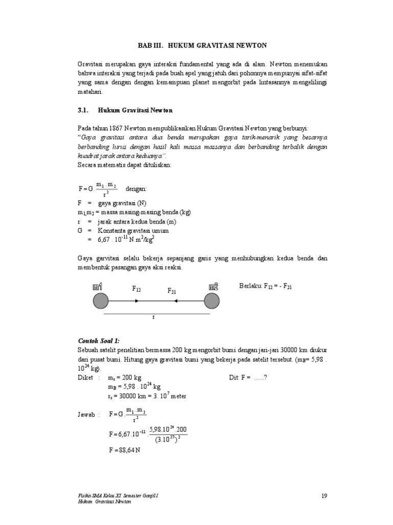 Detail Contoh Soal Hukum Newton Tentang Gravitasi Nomer 16