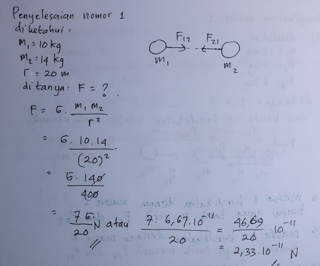 Detail Contoh Soal Hukum Newton Tentang Gravitasi Nomer 8