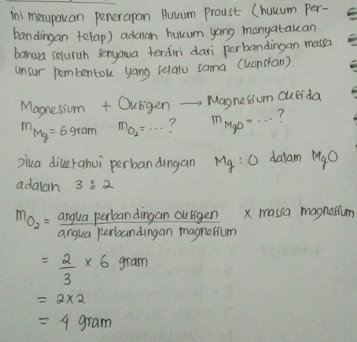 Detail Contoh Soal Hukum Perbandingan Tetap Nomer 28