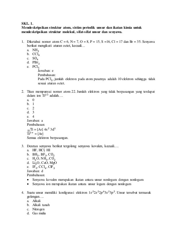 Detail Contoh Soal Ikatan Logam Nomer 44