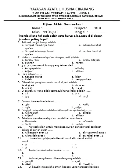 Detail Contoh Soal Imla Nomer 39