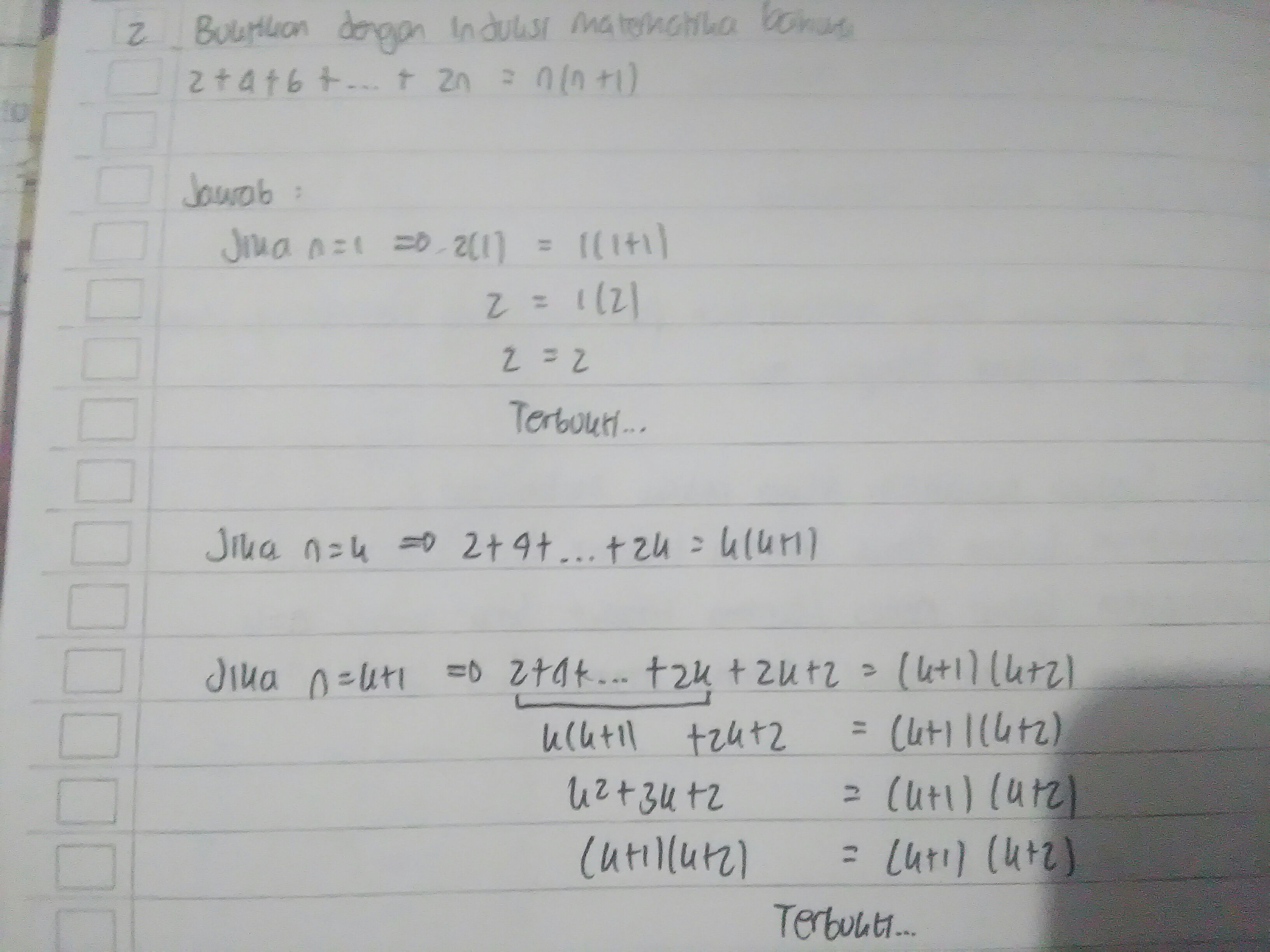 Detail Contoh Soal Induksi Matematika Nomer 32