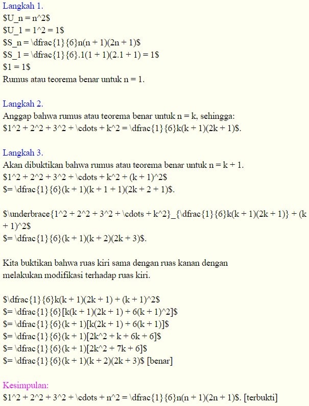 Detail Contoh Soal Induksi Matematika Nomer 52