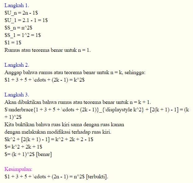 Detail Contoh Soal Induksi Matematika Nomer 58