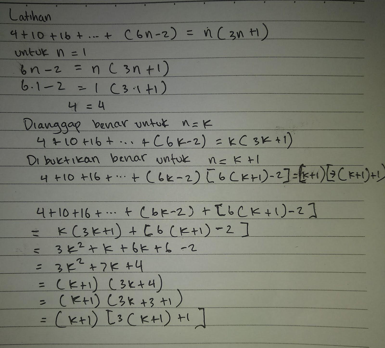 Contoh Soal Induksi Matematika