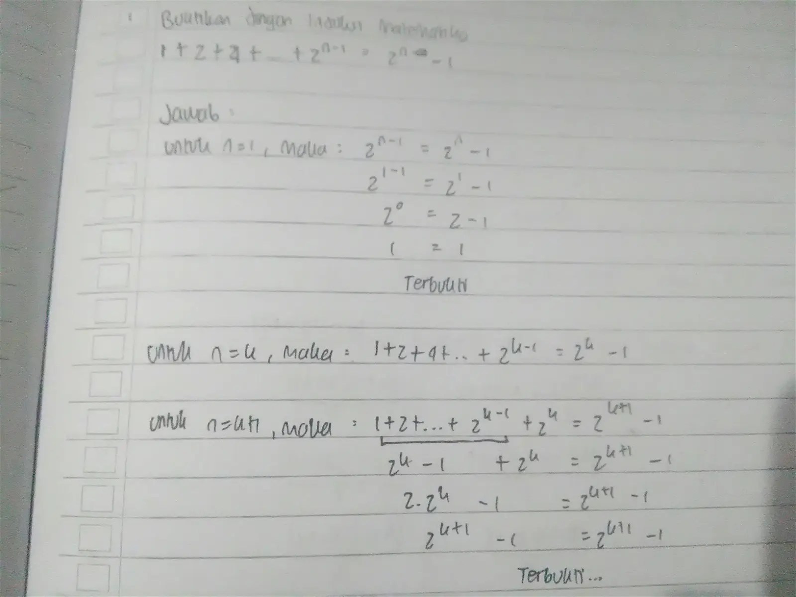 Detail Contoh Soal Induksi Matematika Sederhana Nomer 4