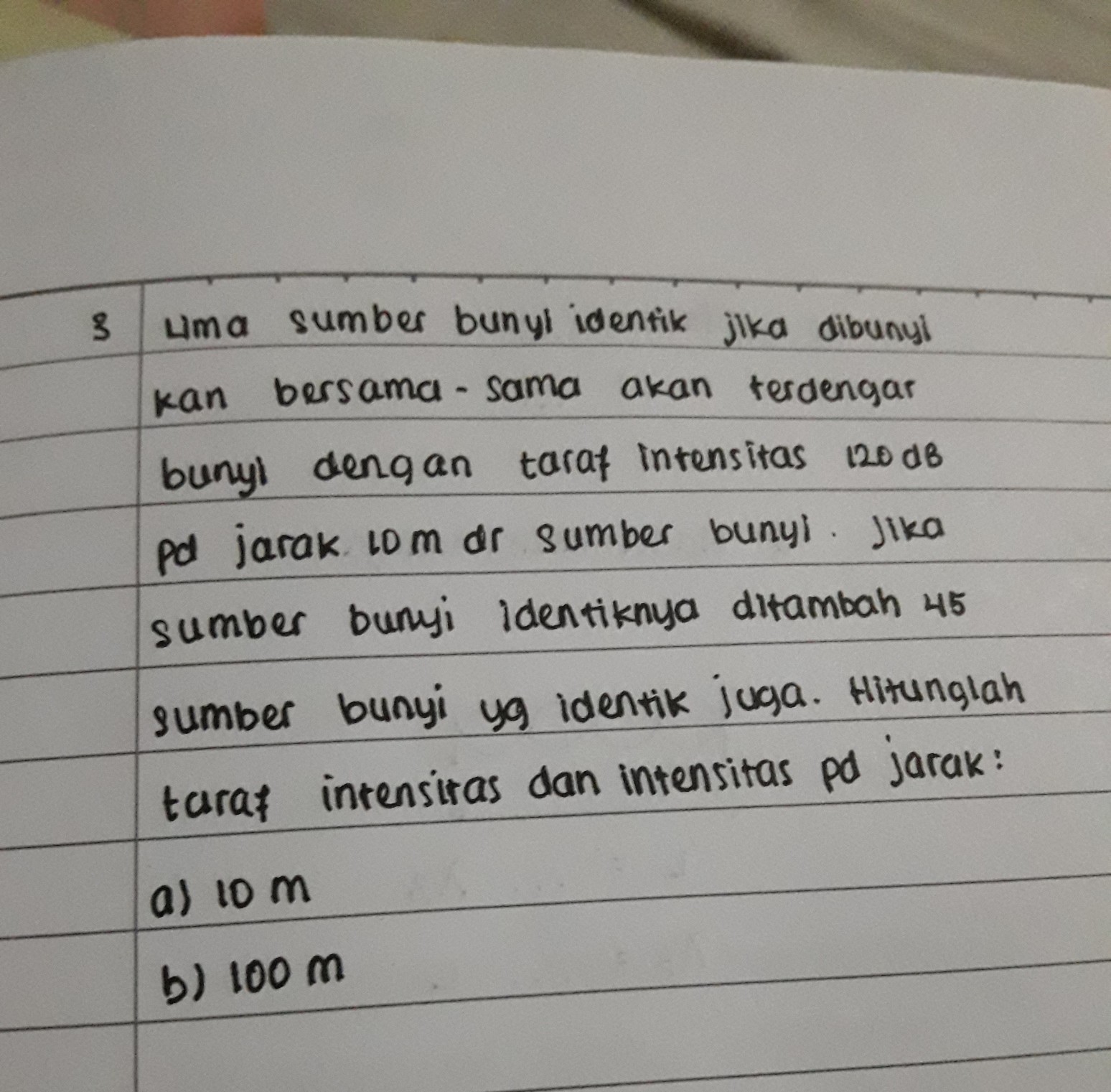 Detail Contoh Soal Intensitas Bunyi Nomer 22