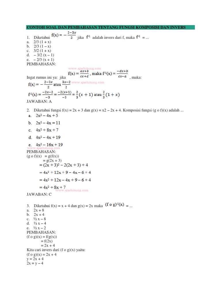 Detail Contoh Soal Invers Nomer 41