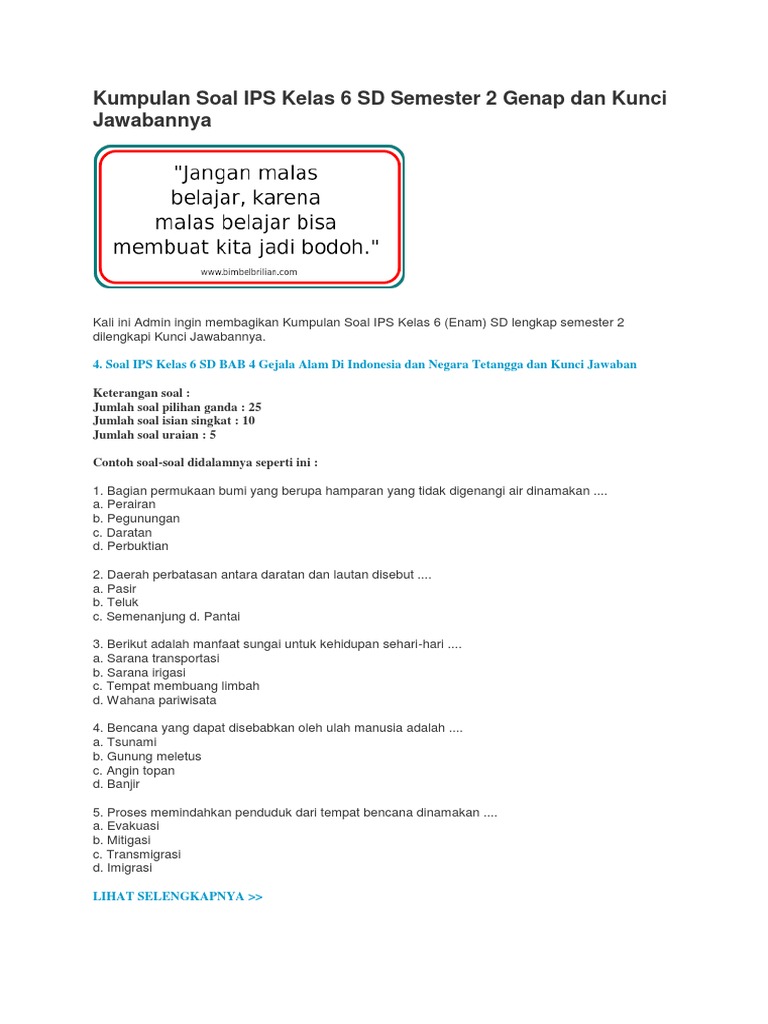 Detail Contoh Soal Isian Singkat Nomer 41