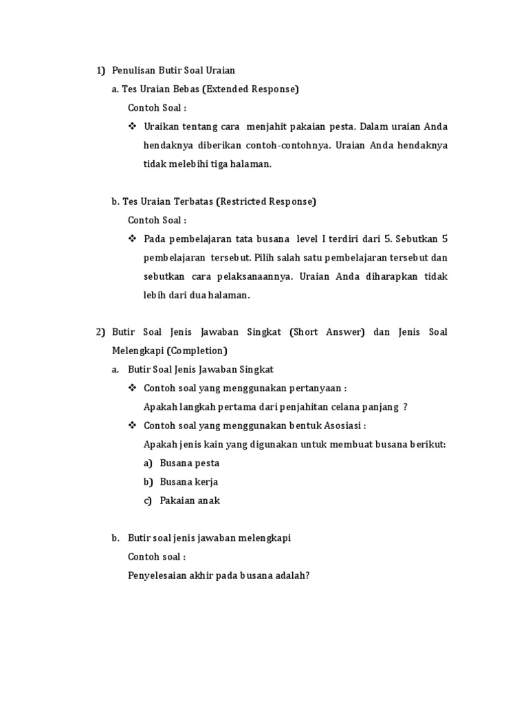 Detail Contoh Soal Isian Singkat Nomer 7