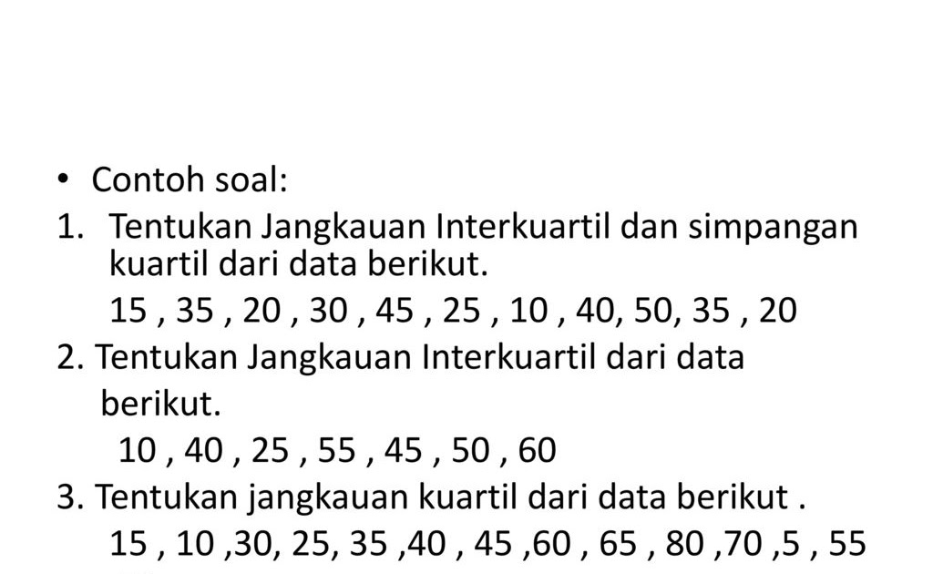 Detail Contoh Soal Jangkauan Nomer 27