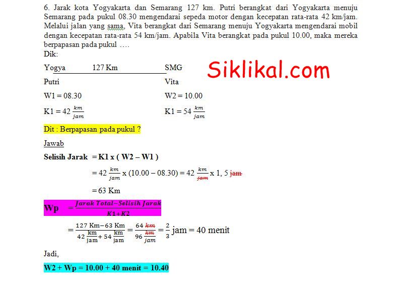 Detail Contoh Soal Jarak Kecepatan Waktu Nomer 27