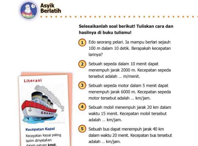 Detail Contoh Soal Jarak Kecepatan Waktu Nomer 35