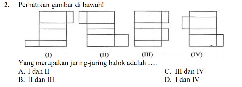 Detail Contoh Soal Jaring Jaring Kubus Nomer 51