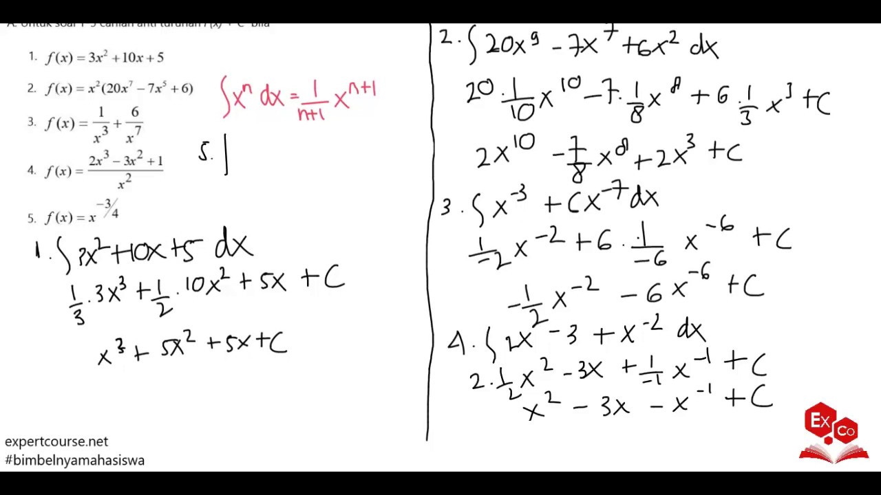 Contoh Soal Kalkulus Integral - KibrisPDR