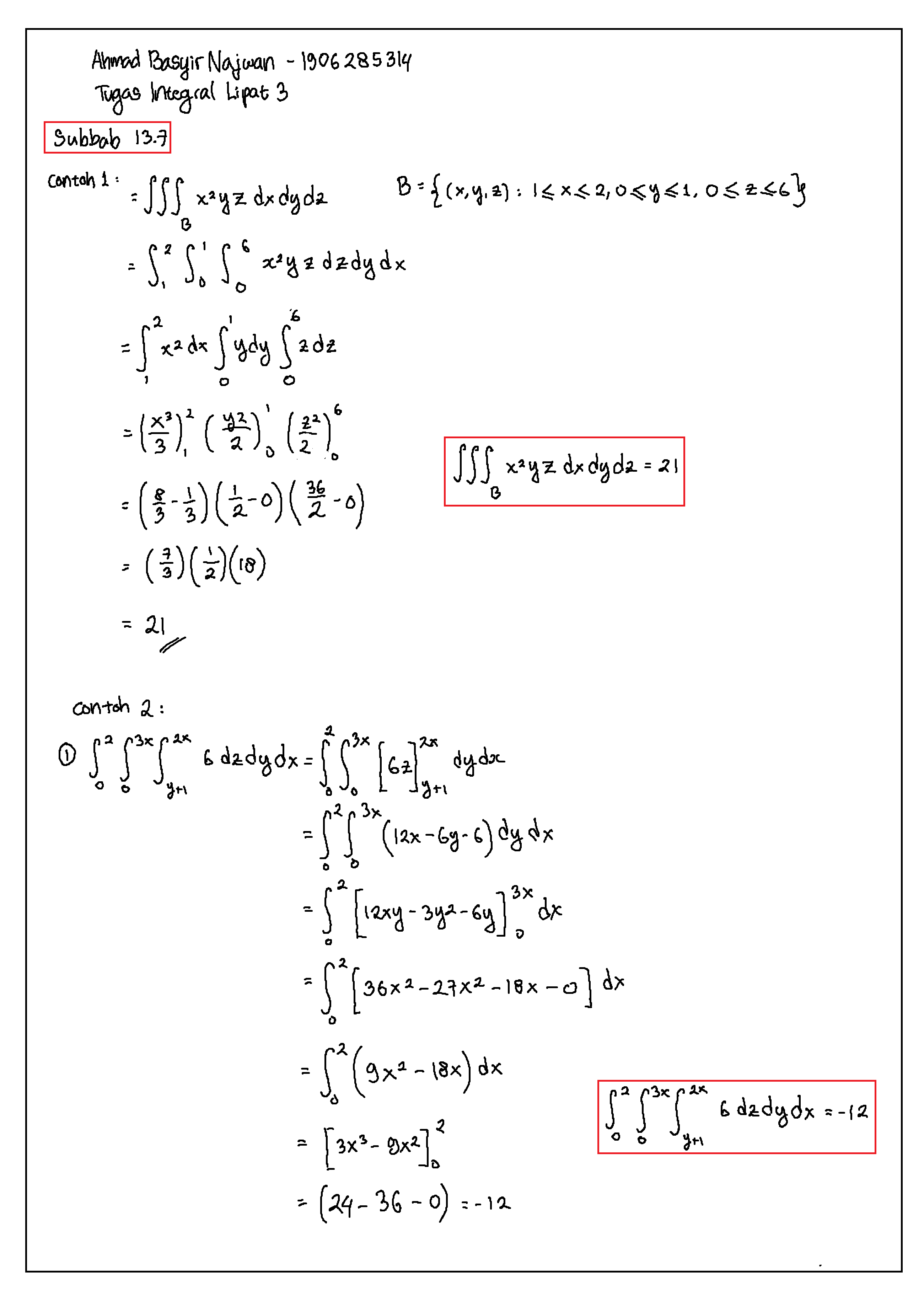 Detail Contoh Soal Kalkulus Integral Nomer 25