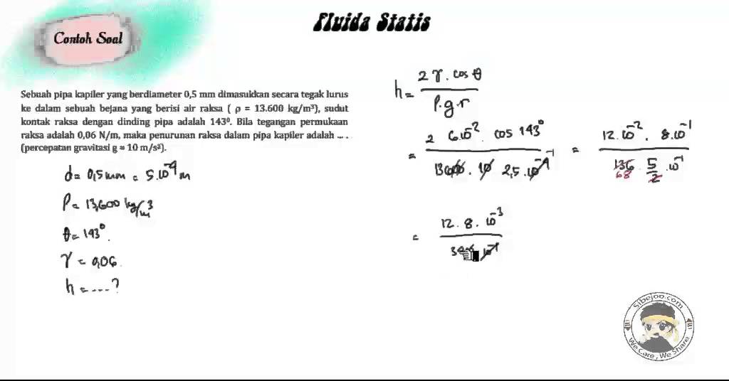 Detail Contoh Soal Kapilaritas Nomer 3