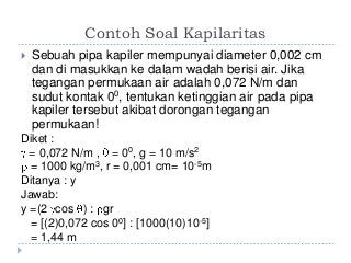 Detail Contoh Soal Kapilaritas Nomer 25