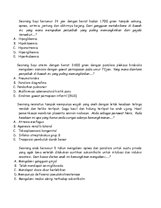 Detail Contoh Soal Kasus Cairan Dan Elektrolit Nomer 17