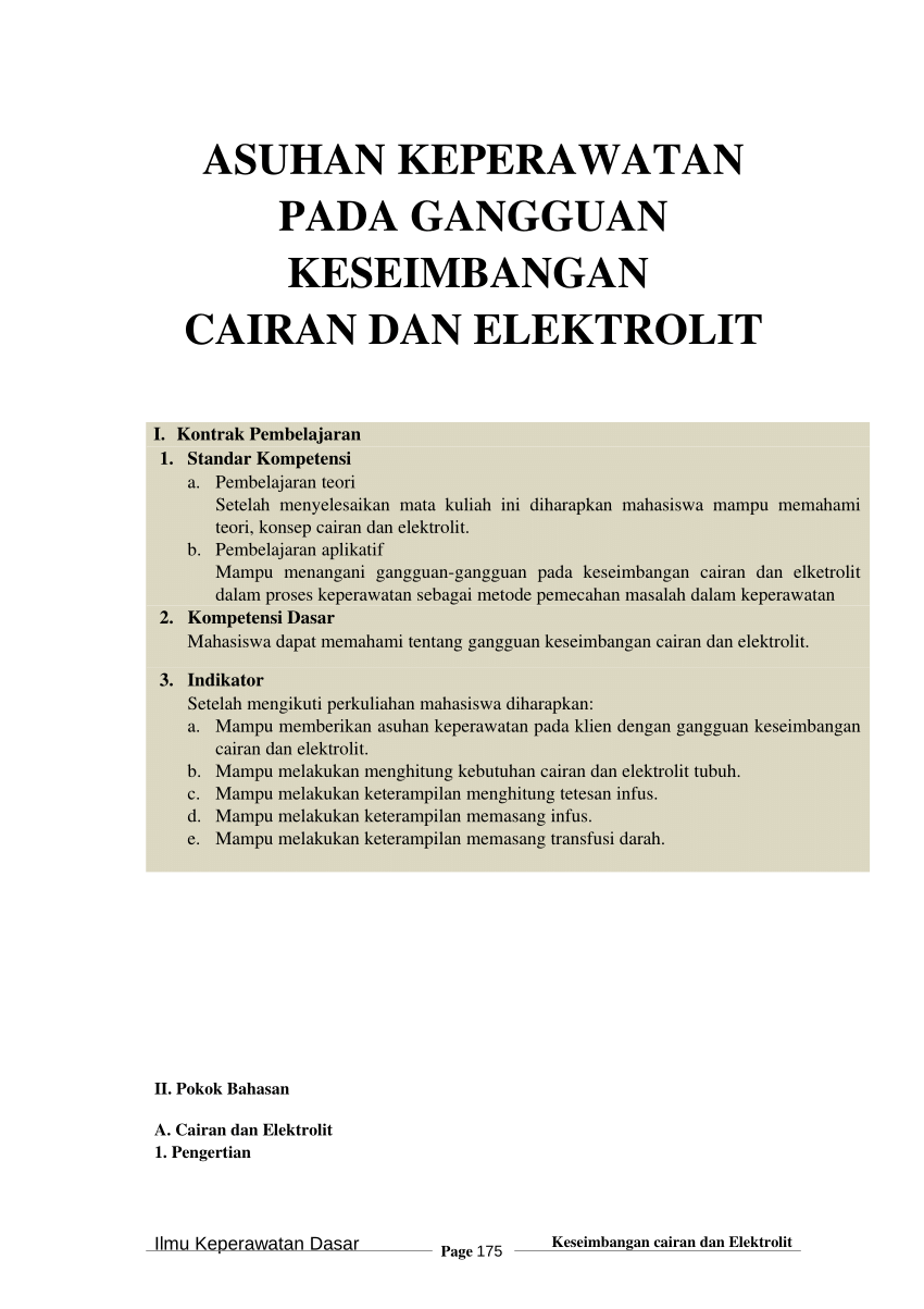 Detail Contoh Soal Kasus Cairan Dan Elektrolit Nomer 10