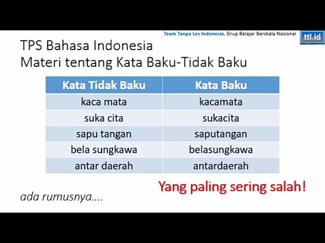 Detail Contoh Soal Kata Baku Nomer 18