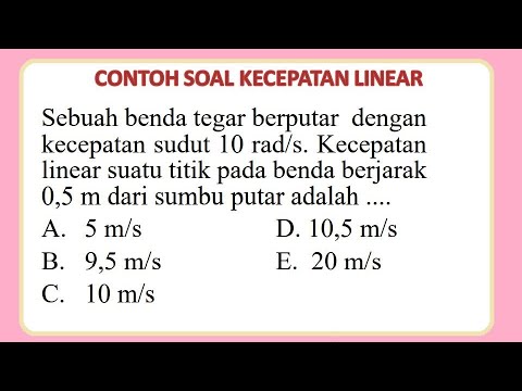 Contoh Soal Kecepatan Linear - KibrisPDR