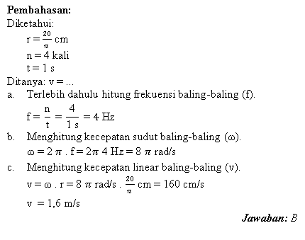 Detail Contoh Soal Kecepatan Linear Nomer 8