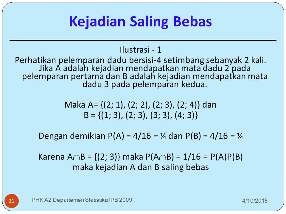 Detail Contoh Soal Kejadian Tidak Saling Lepas Nomer 19