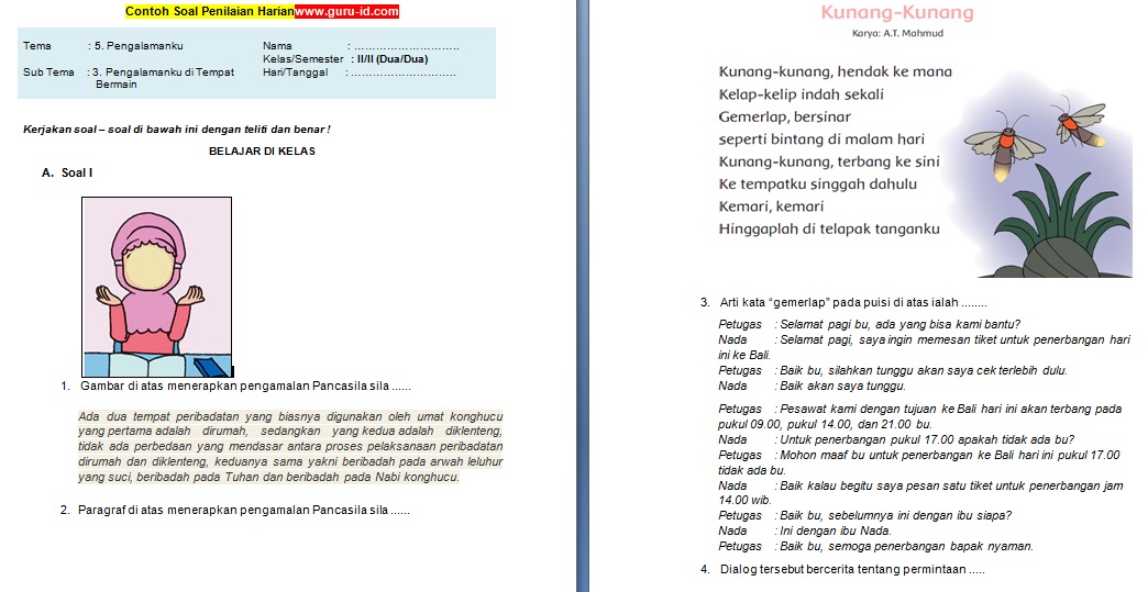 Detail Contoh Soal Kelas 2 Sd Nomer 43