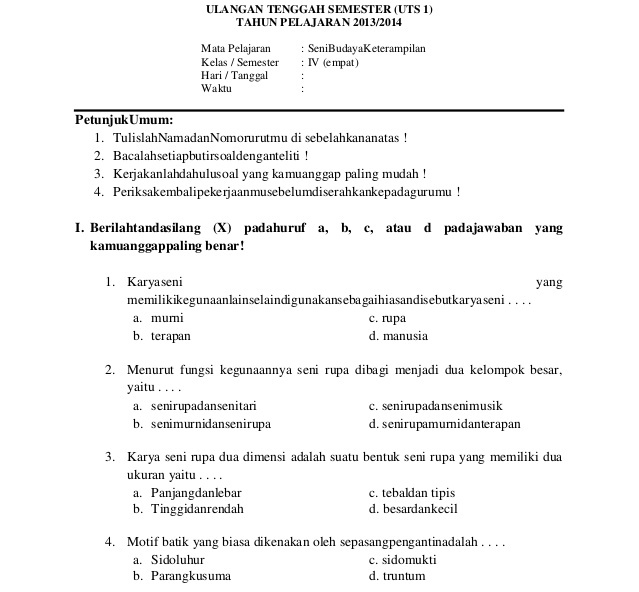 Detail Contoh Soal Kelas 4 Sd Nomer 45