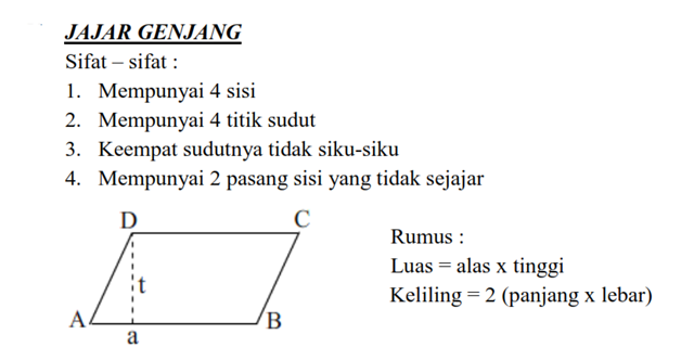 Detail Contoh Soal Keliling Jajar Genjang Nomer 11