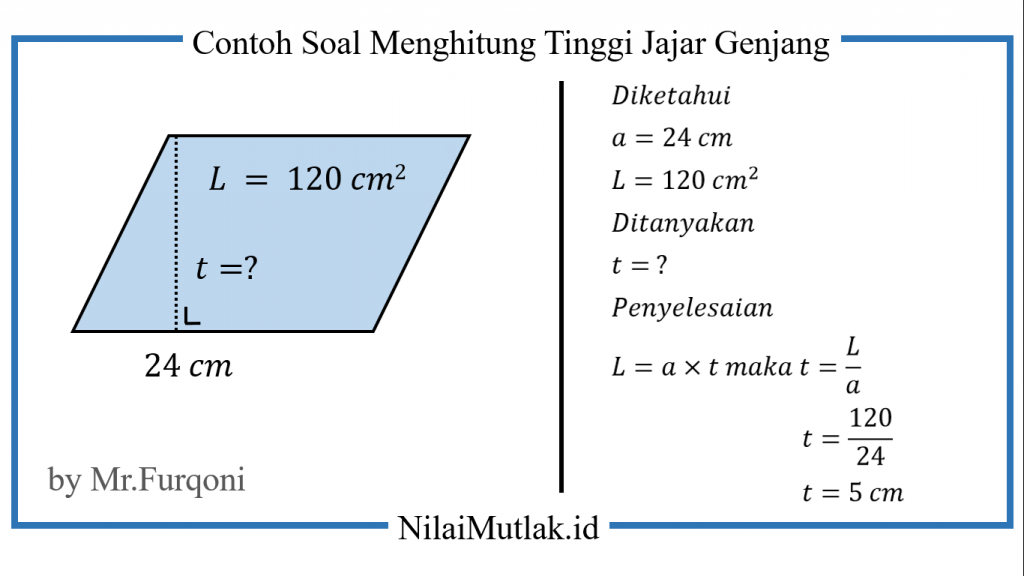 Detail Contoh Soal Keliling Jajar Genjang Nomer 44