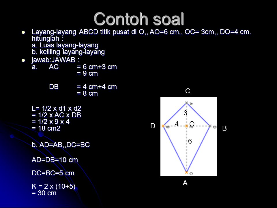 Detail Contoh Soal Keliling Layang Layang Nomer 11