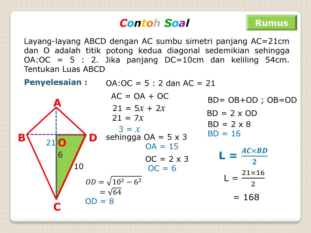 Detail Contoh Soal Keliling Layang Layang Nomer 33