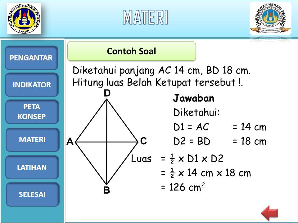 Detail Contoh Soal Keliling Layang Layang Nomer 40