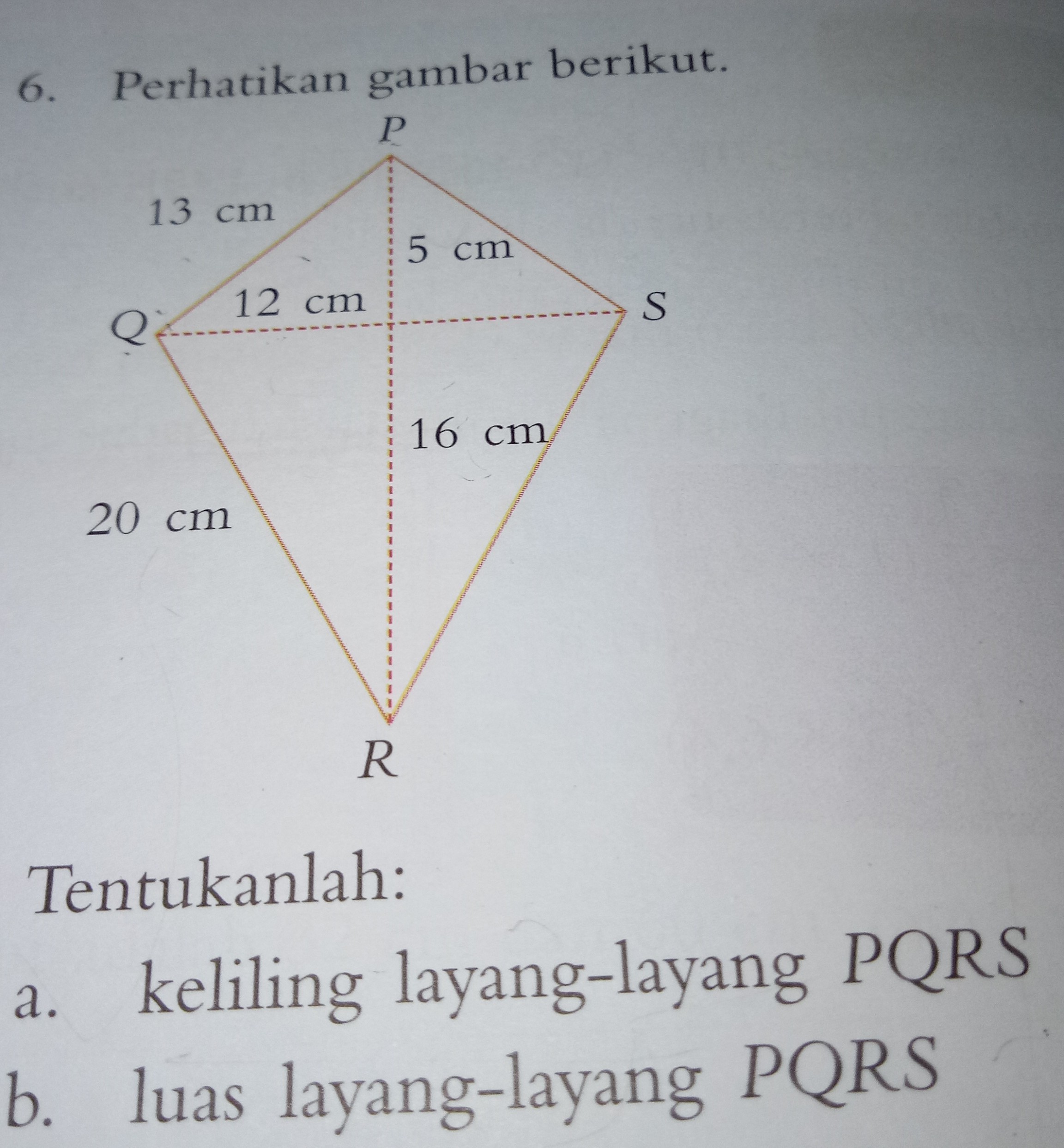 Detail Contoh Soal Keliling Layang Layang Nomer 9