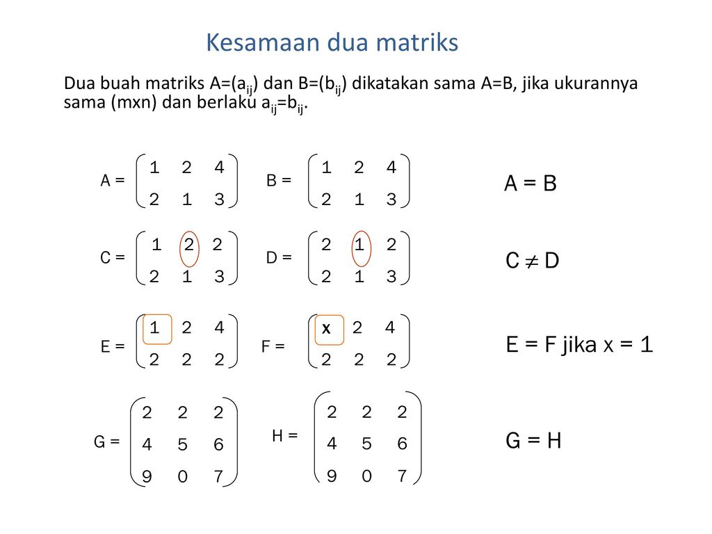 Detail Contoh Soal Kesamaan Matriks Nomer 20